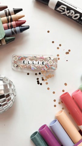 SCHOOL | PERSONALIZED RESIN HAIR CLIP