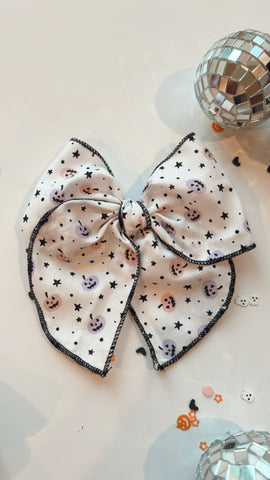 WIT | PINK + PURPLE PUMPKIN SASSY HAIR BOW