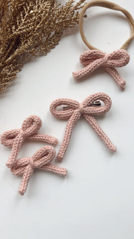 PNK | BLUSH KNITTED BOWS