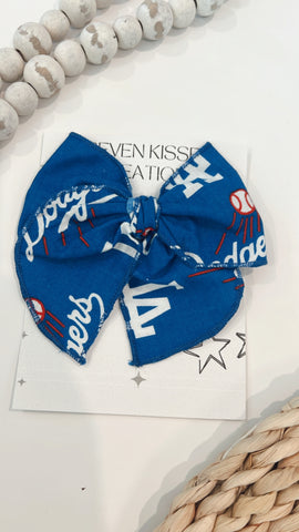 SEMI | BLUE DODGERS SASSY HAIR BOW