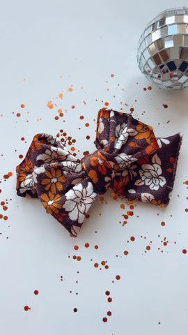 SWE | VELVET FLORAL PINWHEEL HAIR BOW
