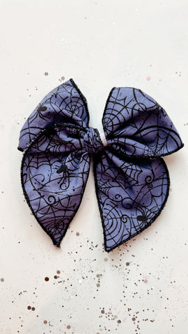 GG |  PURPLE SPIDER WEB SASSY HAIR BOW