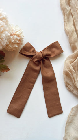 HRT | COFFEE LONG TAIL HAIR BOW