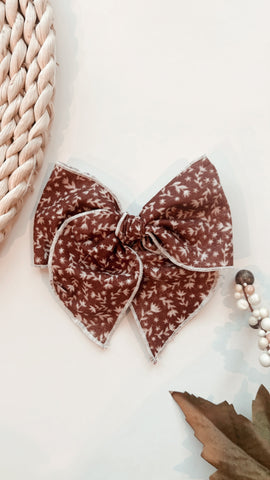 HH2 | brown floral sassy hair bow