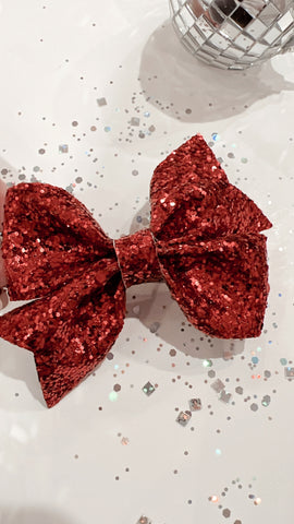 AMERICA | RED GLITTER SIERRA BOW