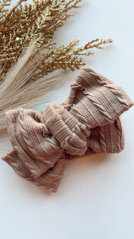 WRA | KNITTED BROWN HEADWRAP