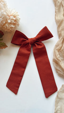 HRT | RUST LONG TAIL HAIR BOW