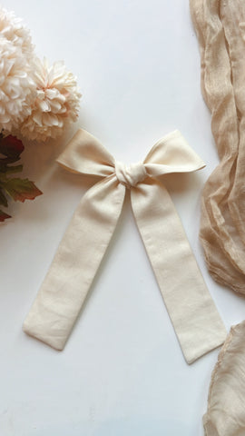 HRT | CREAM LONG TAIL HAIR BOW