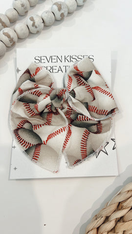 SEMI | BASEBALL SASSY HAIR BOW