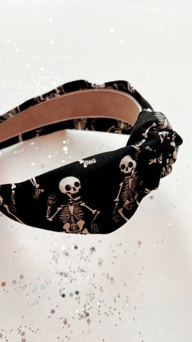 GG | BLACK SKELETON TOP KNOT HEADBAND