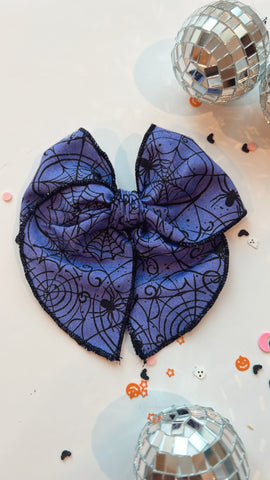WIT | PURPLE SPIDER WEB SASSY HAIR BOW