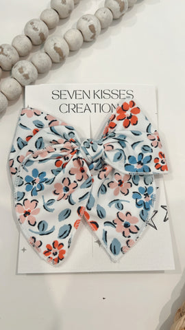 SEMI | PATRIOTIC FLORAL SASSY HAIR BOW