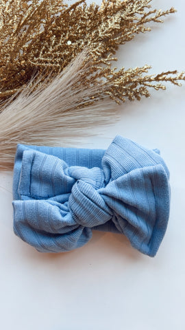WRA | LIGHT BLUE RIBBED HEADWRAP