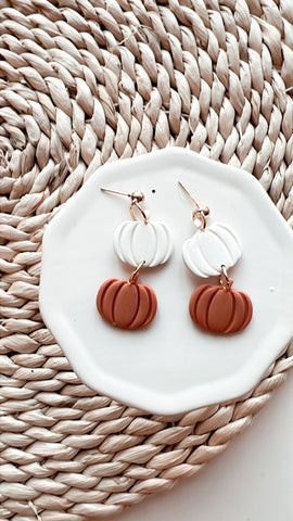 HH | orange pumpkin dangles