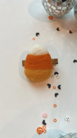 WIT | CANDY CORN FELTIE HAIR CLIP
