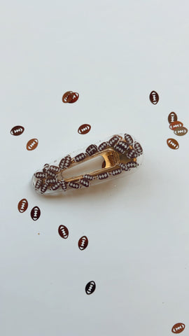 KICK | FOOTBALL RESIN HAIR CLIP