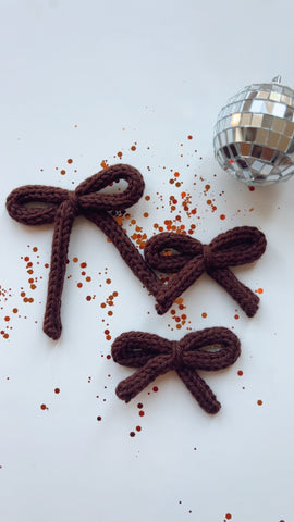WEA | ESPRESSO KNIT HAIR BOW