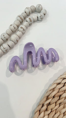 SEMI | PURPLE SQUIGGLE CLAW CLIP