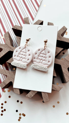 HJ | SNOWGLOBE DANGLES ( LIGHT PINK)