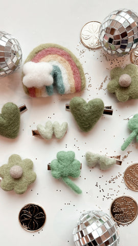 LUCKY | FELT HAIR CLIPS