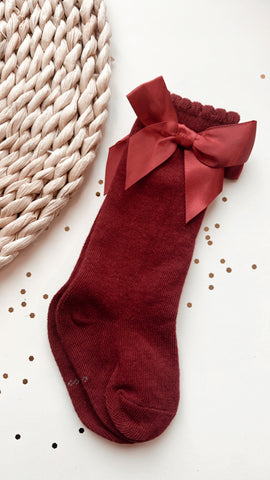 SS | CHILD RED KNEE HIGH SOCKS