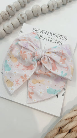 SEMI | BLUSH PEEP SASSY HAIR BOW