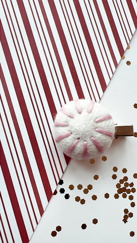 HJ | PINK PEPPERMINT FELTIE CLIP