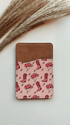 HOLDER | PINK WESTERN CARD HOLDER