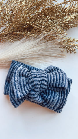 WRA | BLUE WAVY RIBBED HEADWRAP