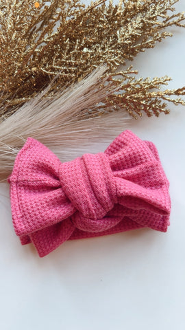 WRA | PINK WAFFLE HEADWRAP