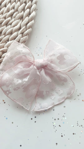 SPRING | PINK FLORAL SASSY BOW