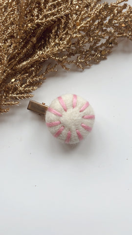 PNK | PINK PEPPERMINT FELTIE CLIP