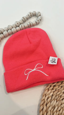 SEMI | PINK BEANIE WITH BOW